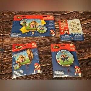 Super mario birthday balloons bundle -NEW